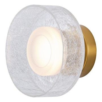 LED Zidna svjetiljka LED/8W/230V 3000K zlatna/prozirna