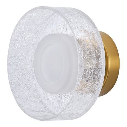 LED Zidna svjetiljka LED/8W/230V 3000K zlatna/prozirna