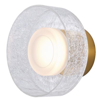 LED Zidna svjetiljka LED/8W/230V 3000K zlatna/prozirna