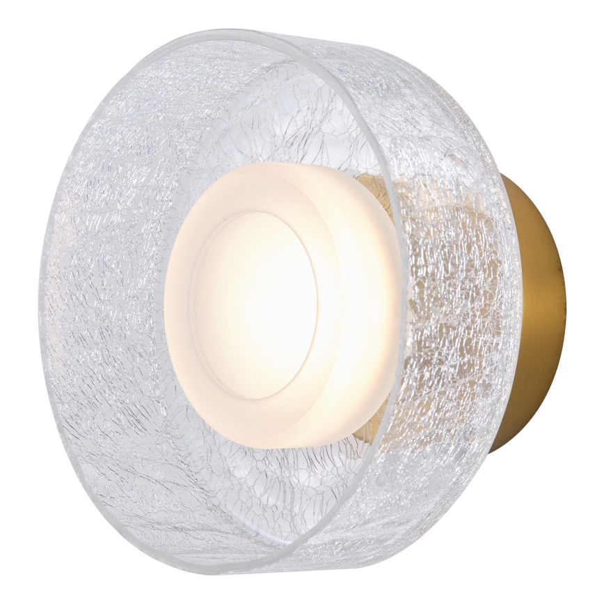 LED Zidna svjetiljka LED/8W/230V 3000K zlatna/prozirna