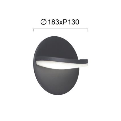 LED zidna svjetiljka LETTY LED/16W/230V antracit