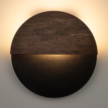 LED Zidna svjetiljka LUNA LED/7W/230V pr. 26 cm crna/smeđa