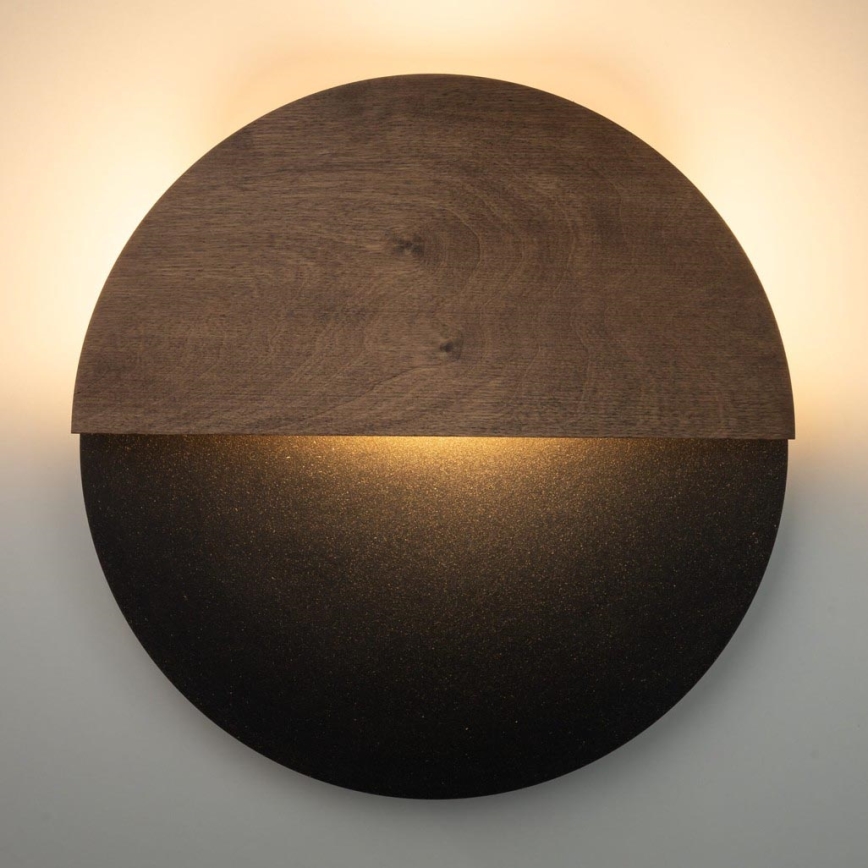 LED Zidna svjetiljka LUNA LED/7W/230V pr. 36 cm crna/smeđa