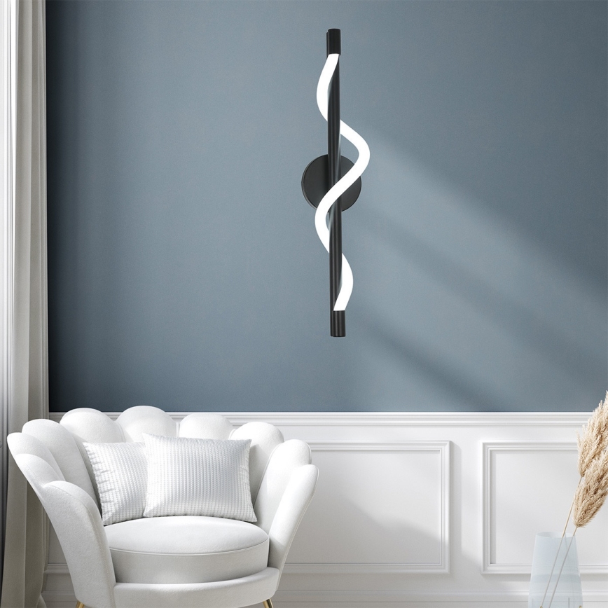 LED zidna svjetiljka MELECA LED/12W/230V 3000/4000/6000K crna