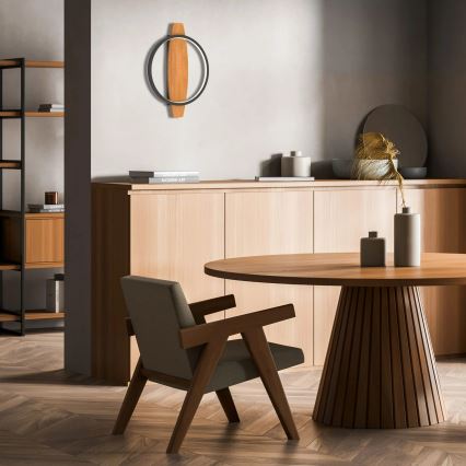 LED zidna svjetiljka MELISA LED/12W/230V borovina