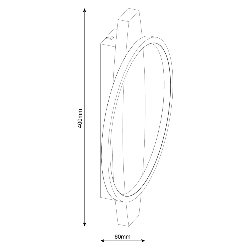 LED zidna svjetiljka MELISA LED/12W/230V borovina