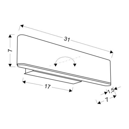 LED Zidna svjetiljka NICOLETTA LED/6W/230V