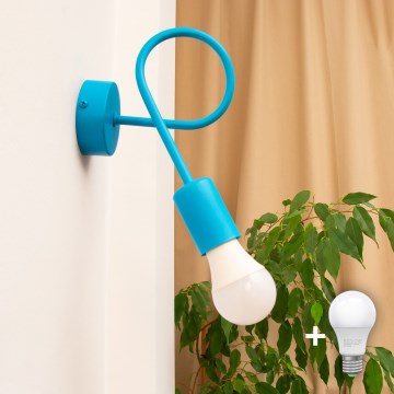 LED zidna svjetiljka OXFORD 1xE27/15W/230V plava