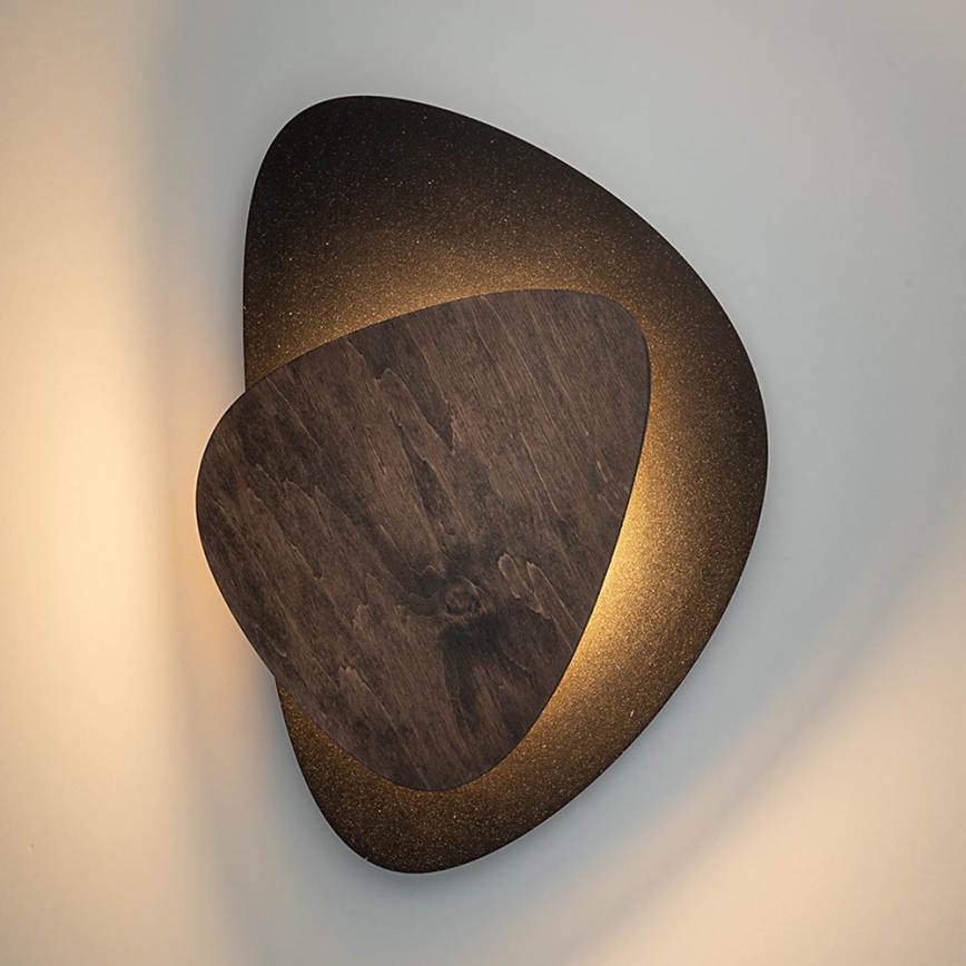 LED Zidna svjetiljka PEDRA LED/7W/230V crna/smeđa
