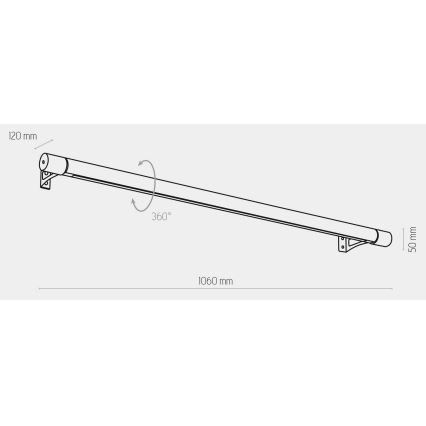 LED Zidna svjetiljka ROLLO LED/30W/230V drvo