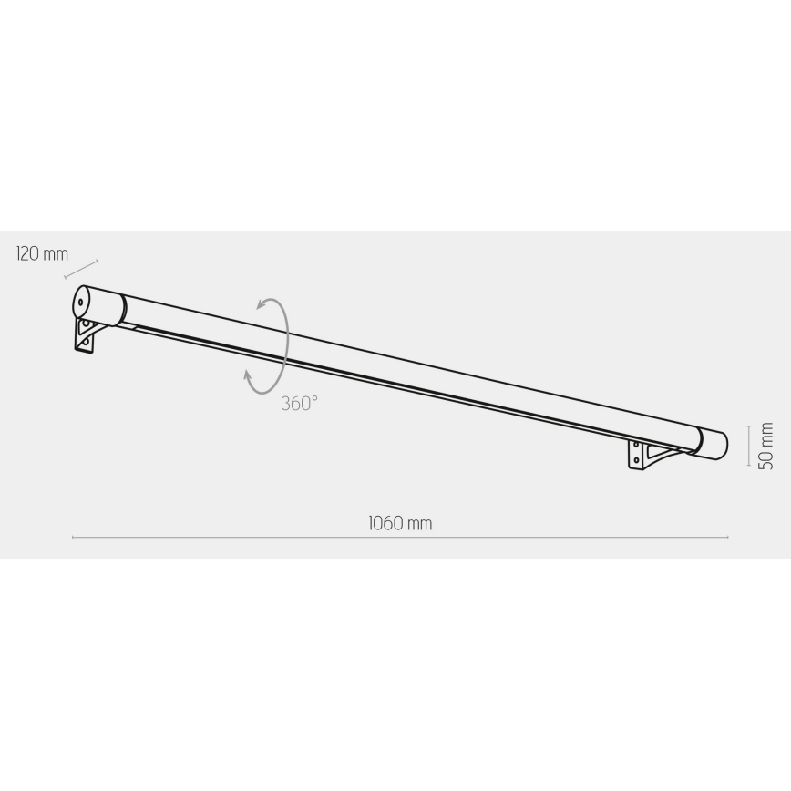 LED Zidna svjetiljka ROLLO LED/30W/230V drvo