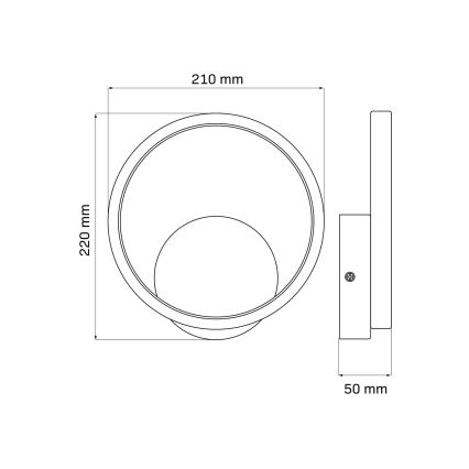 LED Zidna svjetiljka ROMAN LED/11,5W/230V 4000K crna