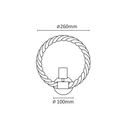 LED Zidna svjetiljka ROPE ARTHUR 1xE27/10W/230V