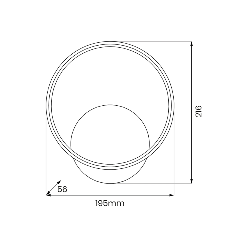 LED Zidna svjetiljka ROTONDA LED/7W/230V zlatna