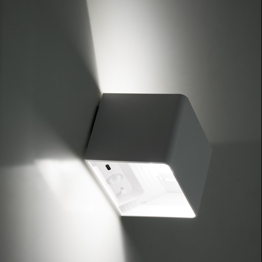 LED Prigušiva zidna dodirna svjetiljka sa senzorom MIRI LED/2,5W/3,7V 3000/4000/6400K 4000 mAh bijela