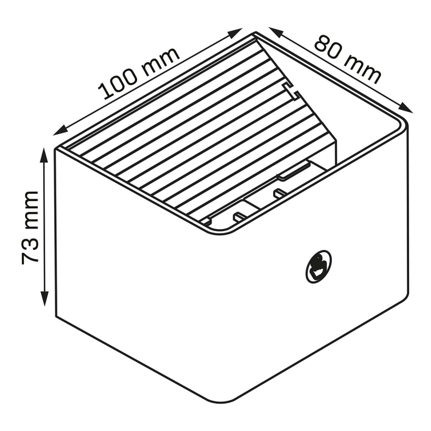 LED Prigušiva zidna dodirna svjetiljka sa senzorom MIRI LED/2,5W/3,7V 3000/4000/6400K 4000 mAh bijela