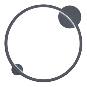 LED zidna svjetiljka SATURNO LED/25W/230V Ø 50 cm IP44 crna