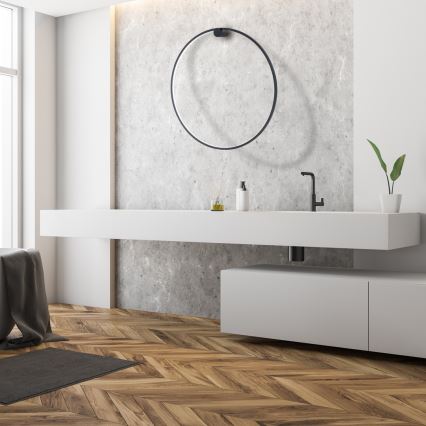 LED zidna svjetiljka SATURNO LED/46W/230V prom. 80 cm IP44 crna