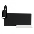 LED Zidna Svjetiljka SHELF LED/4W+LED/5W+LED/2W/230V crna