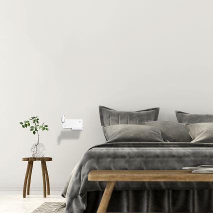 LED zidna svjetiljka SHELF LED/4W+LED/5W+LED/2W/230V s USB priključkom, bijela
