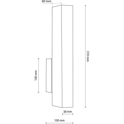 LED Zidna svjetiljka TEO LED/3W/230V 3000K bor