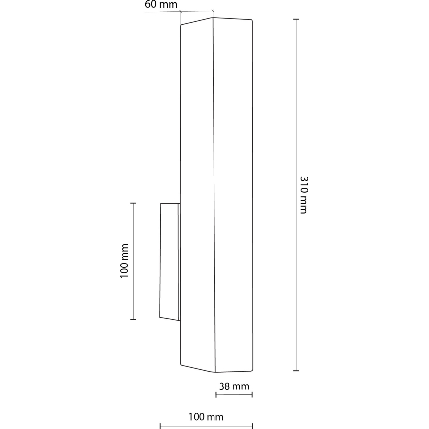 LED Zidna svjetiljka TEO LED/3W/230V 3000K bor