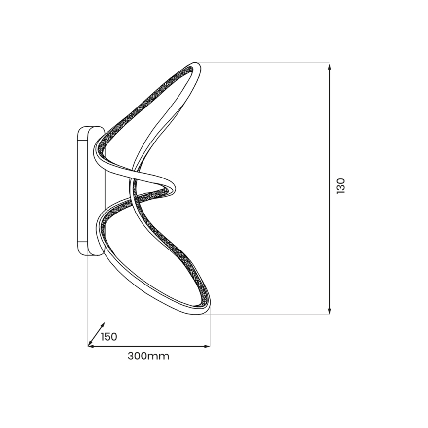 LED Zidna svjetiljka TESORO LED/15W/230V crna