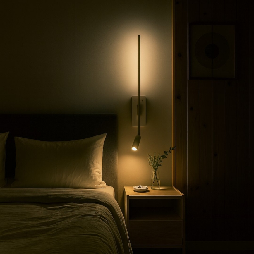 LED zidna svjetiljka TORCH LED/6W/230V + LED/3W bijela
