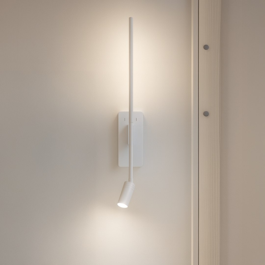 LED zidna svjetiljka TORCH LED/6W/230V + LED/3W bijela