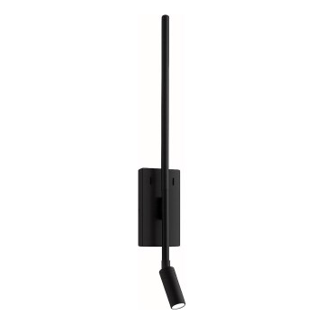 LED zidna svjetiljka TORCH LED/6W/230V + LED/3W crna