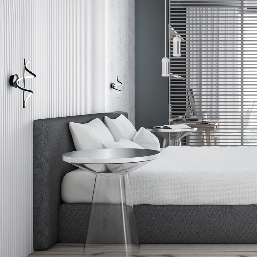 LED Zidna svjetiljka TWIST LED/12W/230V crna