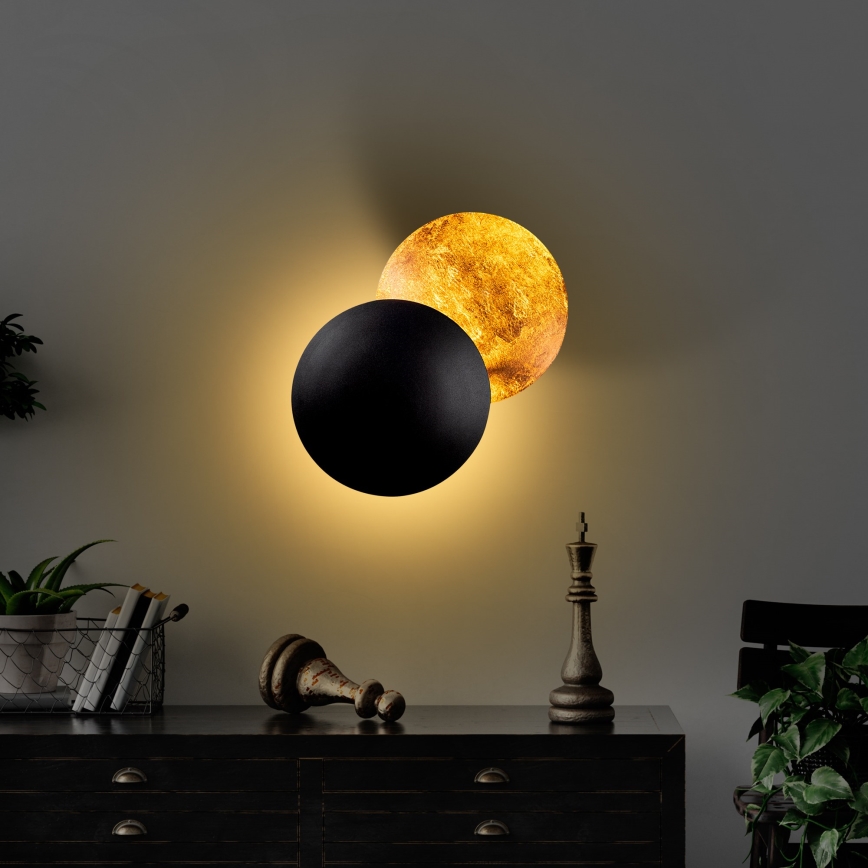 LED Zidna svjetiljka YOSMA LED/5W/230V 3000K crna/bakrena