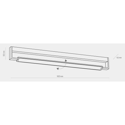 LED Zidna svjetiljka za kupaonicu DEKSTER LED/36W/230V IP44 bijela