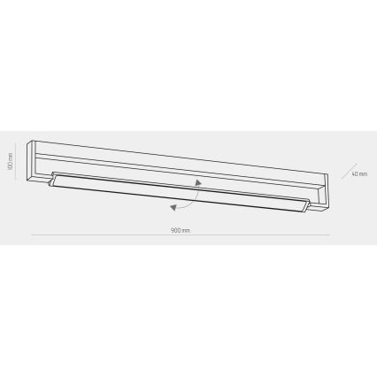 LED Zidna svjetiljka za kupaonicu DEKSTER LED/36W/230V IP44 crna