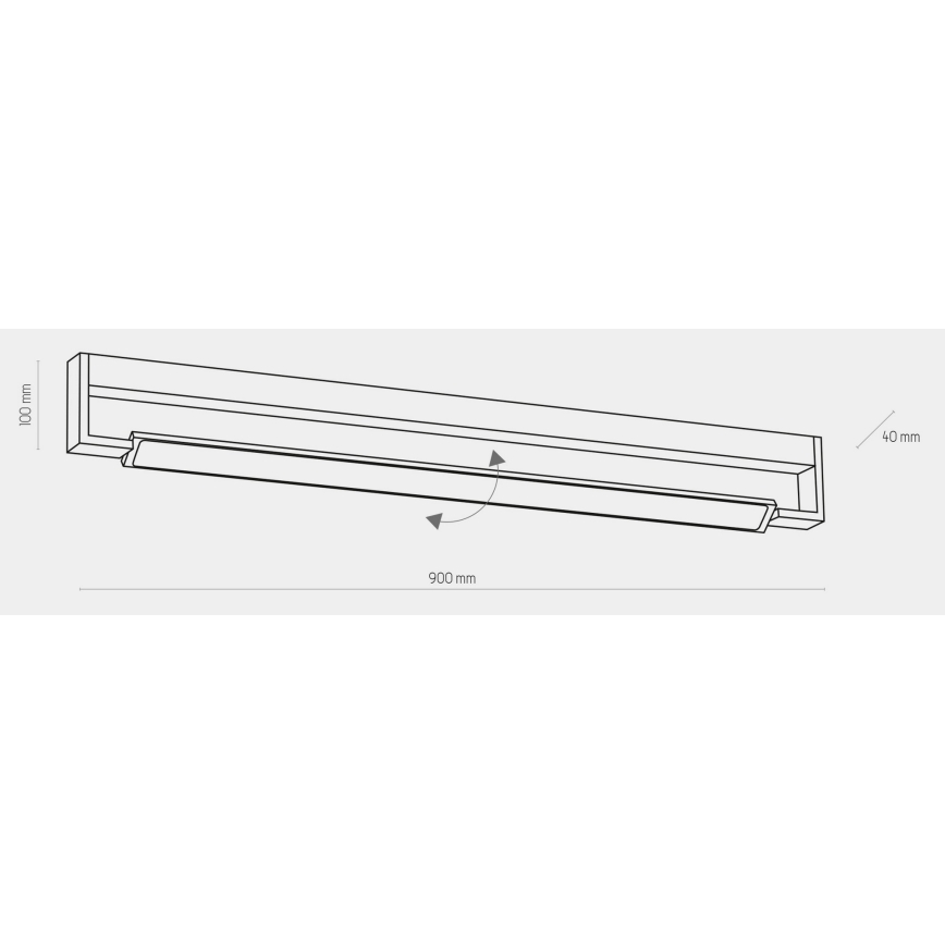 LED Zidna svjetiljka za kupaonicu DEKSTER LED/36W/230V IP44 crna