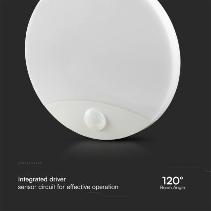 LED Zidna svjetiljka za kupaonicu sa senzorom SAMSUNG CHIP LED/15W/230V 3000/4000/6000K IP44 bijela