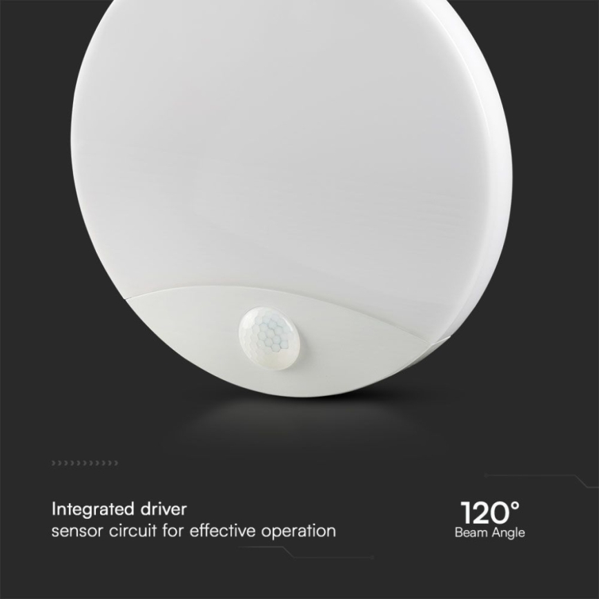 LED Zidna svjetiljka za kupaonicu sa senzorom SAMSUNG CHIP LED/15W/230V 3000/4000/6000K IP44 bijela