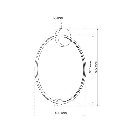 LED Zidna svjetiljka za kupaonicu SATURNO LED/25W/230V IP44 antracit