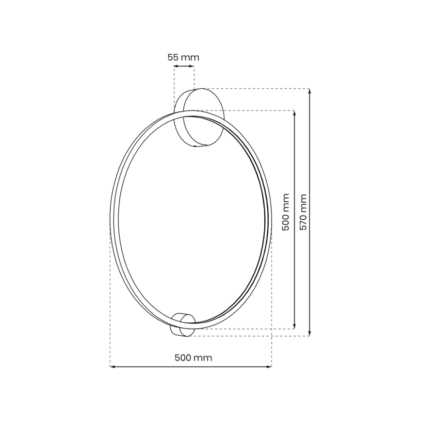 LED Zidna svjetiljka za kupaonicu SATURNO LED/25W/230V IP44 zlatna