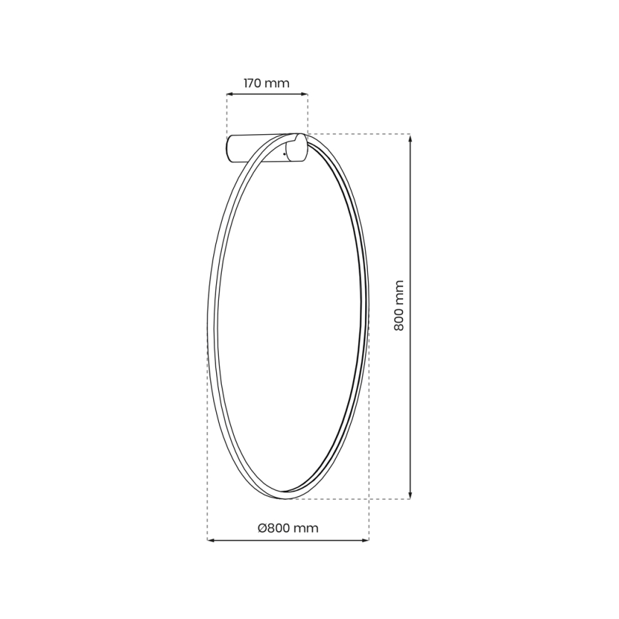 LED Zidna svjetiljka za kupaonicu SATURNO LED/46W/230V IP44 zlatna