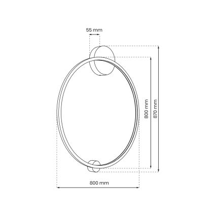 LED Zidna svjetiljka za kupaonicu SATURNO LED/46W/230V IP44 zlatna