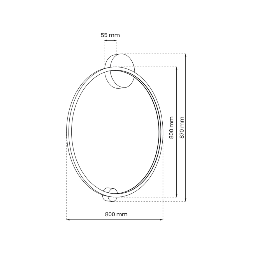 LED Zidna svjetiljka za kupaonicu SATURNO LED/46W/230V IP44 zlatna