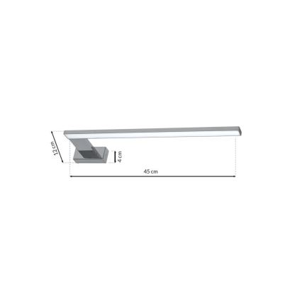 LED Zidna svjetiljka za kupaonicu SHINE 1xLED/11W/230V IP44