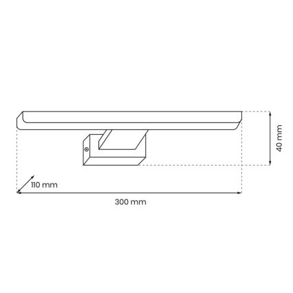 LED Zidna svjetiljka za kupaonicu SHINE 1xLED/7W/230V IP44