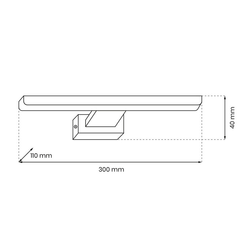 LED Zidna svjetiljka za kupaonicu SHINE 1xLED/7W/230V IP44