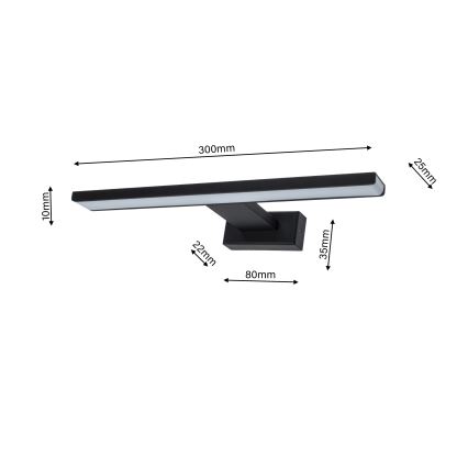 LED Zidna svjetiljka za kupaonicu SHINE 1xLED/7W/230V IP44
