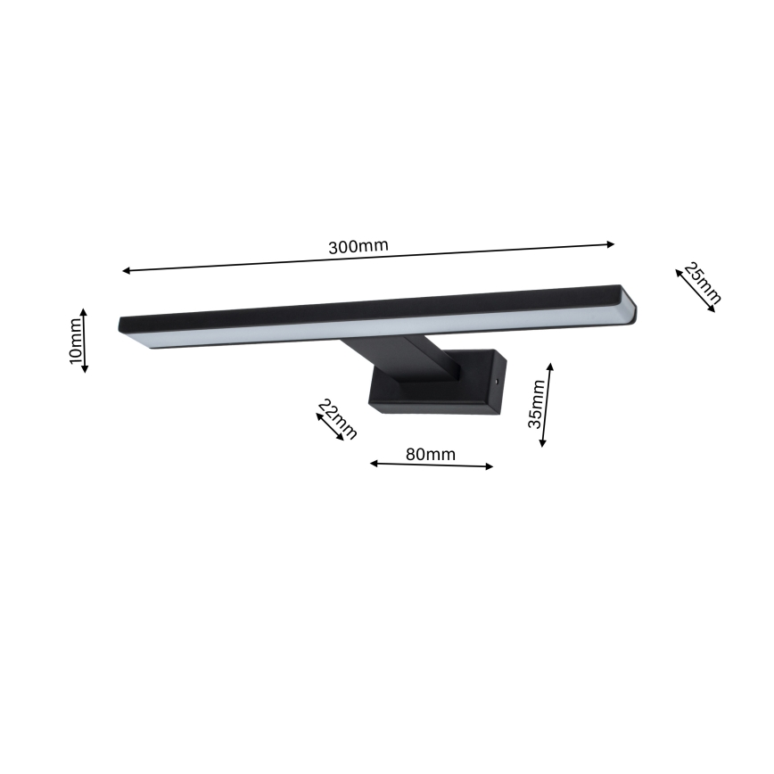 LED Zidna svjetiljka za kupaonicu SHINE 1xLED/7W/230V IP44