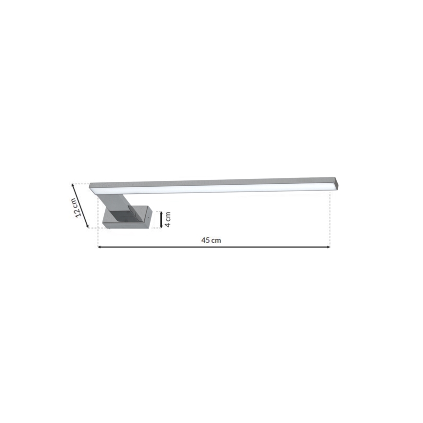 LED zidna svjetiljka za kupaonicu SHINE LED/11W/230V 45 cm IP44 sjajni krom