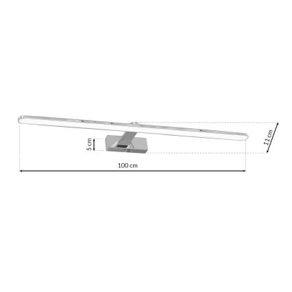 LED Zidna svjetiljka za kupaonicu SPLASH 1xLED/21W/230V IP44