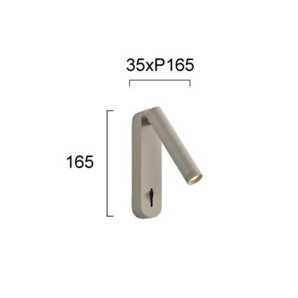LED zidna točkasta svjetiljka ABRIEL LED/6W/230V bež